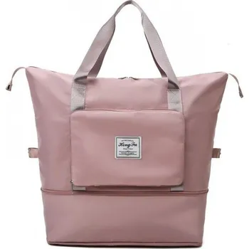 Alum skládací taška s velkým úložným prostorem, světle růžová
