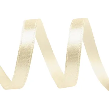 Stuha Atlasová stuha šíře 6 mm, střední, 83 vanilková