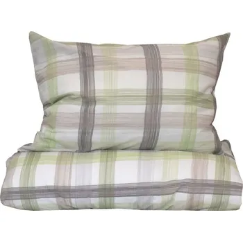 Povlečení Bierbaum Krepové povlečení Nika zelené 140 × 200 / 70 × 900 cm