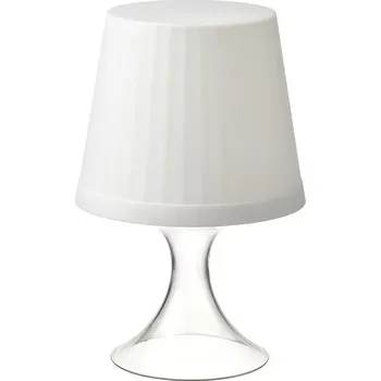 Lampička IKEA LAMPAN Přenosná LED lampa, na baterie s nastavením barev / bílá 24 cm
