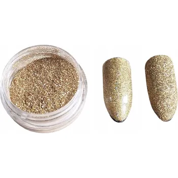 Přípravek na nehty Brokátový pudr duo pro zdobení nehtů Champagne