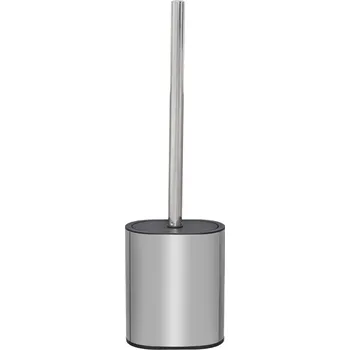 WC štětka Fired Up Corporation Kartáč na WC s držákem, leštěná ocel a černý