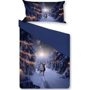 Povlečení Gipetex 3D Bavlněné povlečení Sob 140 × 220 / 70 × 90 cm