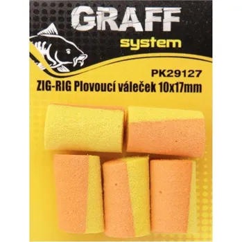Volný čas Graff Zig-Rig Plovoucí váleček 10 x 17 mm Žlutá/Oranžová 2 × 5 ks