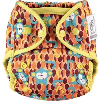 Plenkové kalhoty Pop-in Rostoucí plena AIO Popper bamboo Monkey