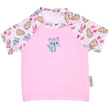 Kojenecké plavky Bobánek Dětské UV tričko do vody - Růžová zvířátka 2 - 4 roky