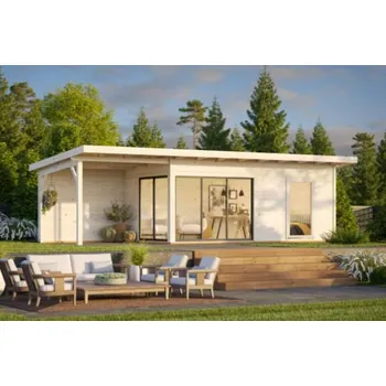 Zahradní domek Zahradní domek Andrea 17,1 + 7,9 m2 s posuvnými dveřmi s dvojitým sklem