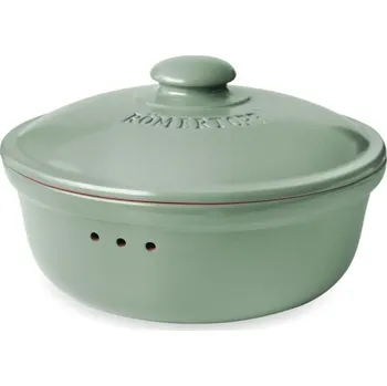 chlebník Keramická nádoba na uchovávání pečiva RUND, kulatá, zelená - RÖMERTOPF (Keramický chlebník RUND, kulatý, zelený - RÖMERTOPF)