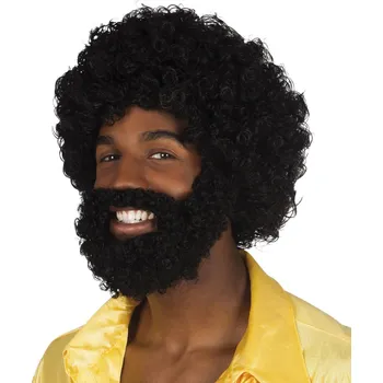 Karnevalová paruka Boland Paruka afro s vousy černá