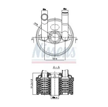 Chladič motoru Chladič motorového oleje NISSENS 90666