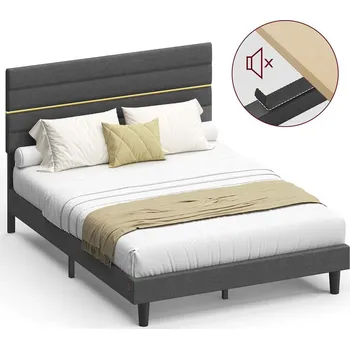 Postel Čalouněná dvoulůžková postel Cviko 140x200 šedá