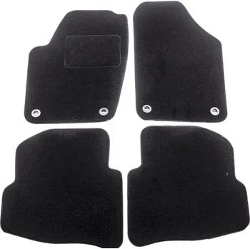 autokoberec ACI textilní koberce pro ŠKODA Fabia 99-04 černé (pro oválné příchytky) sada 4 ks