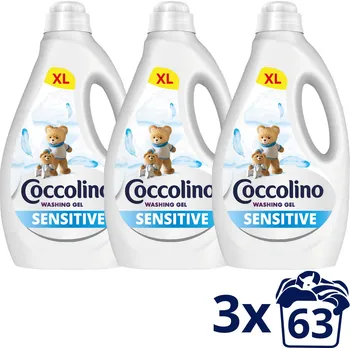 Prací prostředek COCCOLINO Sensitive 3 × 2,52 l (189 praní)