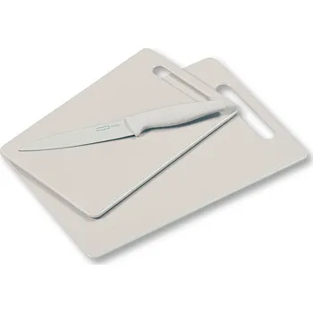 Kuchyňské prkénko KESPER Prkénka s nožem sada 3 ks šedá