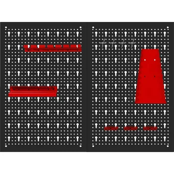 Dílenská stěna na nářadí 80x60 cm plechová s příslušenstvím, Kraft&Dele KD11896