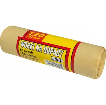 Pytle na odpadky ŽLUTÉ pytle na tříděný odpad, plasty a kovy 120L x 10 KS.