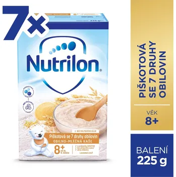 Dětská kaše Nutrilon Pronutra Piškotová kaše se 7 druhy obilovin 7× 225 g