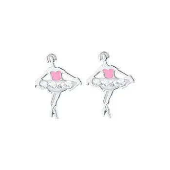 Náušnice LUCA BARRA Dívčí ocelové náušnice s baletkami