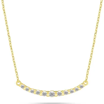 Náramek Brilio Silver Pozlacený náhrdelník s čirými zirkony NCL159Y (Ag925/1000, 3,51 g)