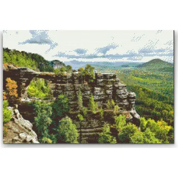 Diamantové malování Painting Queens Diamantové malování Pravčická brána, 80 × 120 cm, s rámem, hranaté