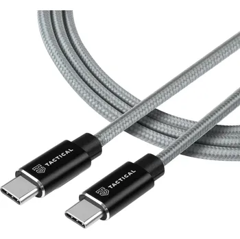 Datový kabel Tactical Fast Rope Aramid Cable USB-C/USB-C 100W 20V/5A 2m Grey