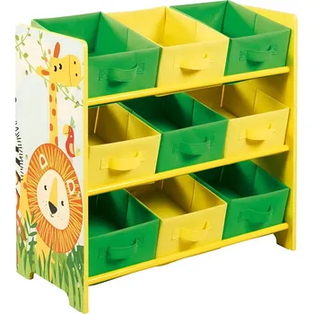 úložný prostor na hračky Excellent Dřevěný organizér na hračky Safari