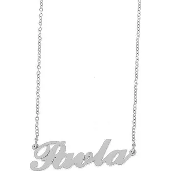 Náramek Ewena Řetízek z oceli se jménem Pavla psací stříbrný