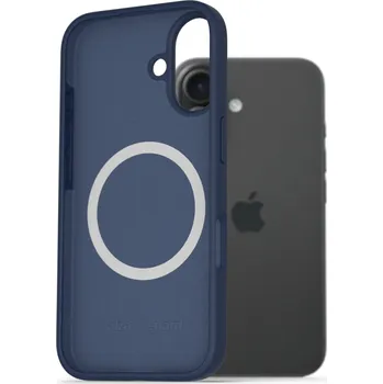 Pouzdro na mobilní telefon AlzaGuard Silicone Case Compatible with Magsafe pro iPhone 16 modrý