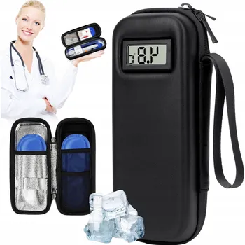 PŘENOSNÁ LEDNIČKA NA INSULIN S UKAZATELEM TEPLOTY, TERMO TAŠKA