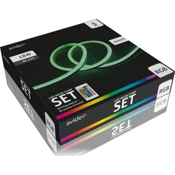 Žárovka AVIDE Set LED pásek neon flex 3,6 W/m, RGB, se zdrojem 5 m