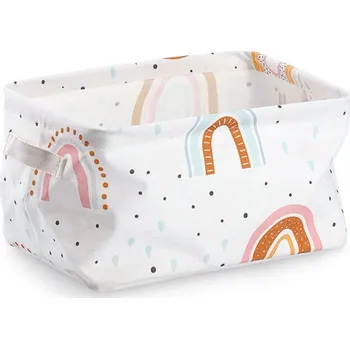 Úložný box ZELLER Dětský úložný box plátěný motiv Duha 28 × 21 × 16 cm