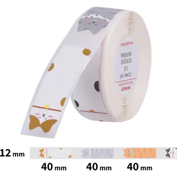 Papír pro tiskárny Niimbot štítky T 12x40mm 160ks Kočky pro D11, D11-M, D110, D110-H