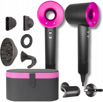 Fén Fén na vlasy s ionizací, difuzérem, 1600W, 5 nástavců a kufříkem