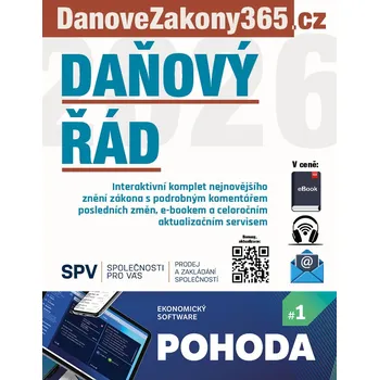 Kniha Daňový řád 2026 s komentářem změn Ekniha
