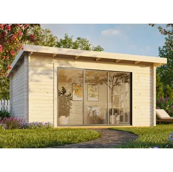 Zahradní domek Zahradní domek LEA 14,2 m2 s posuvnými dveřmi s dvojitým sklem