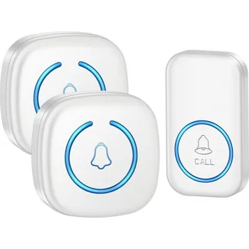 Domovní zvonek Cacazi Bezdrátový zvonek A6 - sada 2× přijímač + 1× tlačítko, bílý