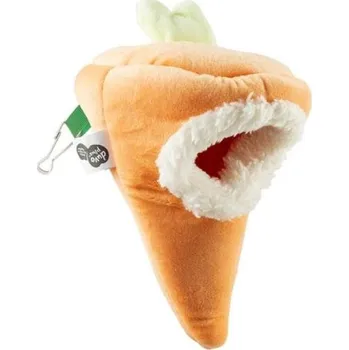 DUVO+ Závěsný plyšový domeček 20 × 14 × 14 cm mrkev