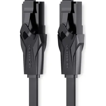 Síťový kabel Vention Flat CAT6 UTP Patch Cord Cable 8m Black