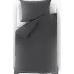Kvalitex Mušelínové povlečení 140 × 200, 70 × 90 cm tmavě šedé
