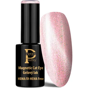 Lak na nehty Petra nehty Magnetic Cat Eye Gel lak 5. Blush Sparkle 5g HEMA Free