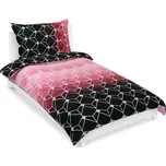 BELLATEX Povlečení bavlna 90 / 428 růžová plástev 140 × 200, 70 × 90