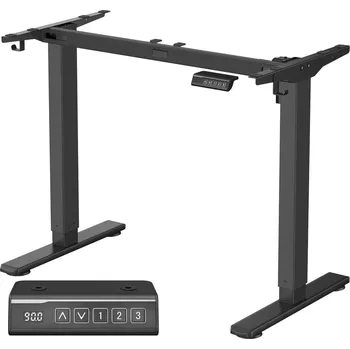 Psací stůl Nastavitelný elektrický rám pracovního stolu Vasagle Prom 90/140 cm černý