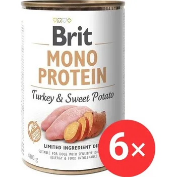 Brit Mono Protein Turkey & Sweet Potato 6 × 400 g