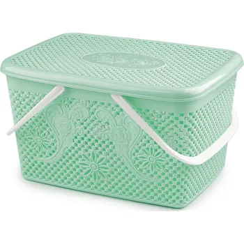 Úložný box Plastový košík s víkem 20x35 cm