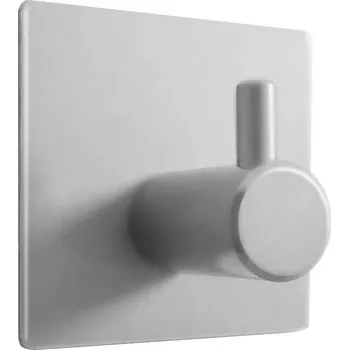 Držák na ručník DuraHome Koupelnový háček samolepicí, stříbrný