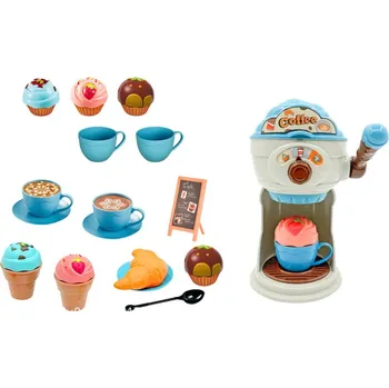 Hračka LEAN Toys 10797 Kavárenský set se zmrzlinovačem, šálky a muffiny