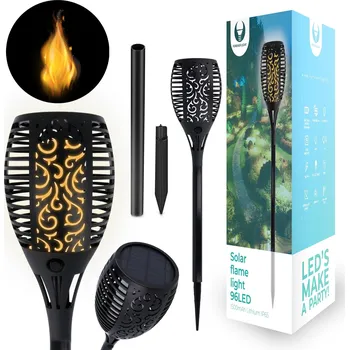 Venkovní osvětlení Solární lampa zapichovací Forever Light černá 78 cm 1 ks