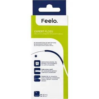 Nit FEELO ACCESORIES Ortodontická nit Expert Floss, 50 předstřižených kusů