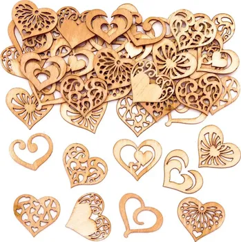 Hračka Baker Ross Dřevěná mini srdíčka AT477