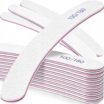 10 X PILNÍK NA NEHTY BANÁN MANIKÚRA PEDIKÚRA ZEBRA 100/180